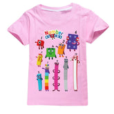 Kids Funny Number Blocks Clothes Summer Leisure T-shirt-Veeddydropshipping